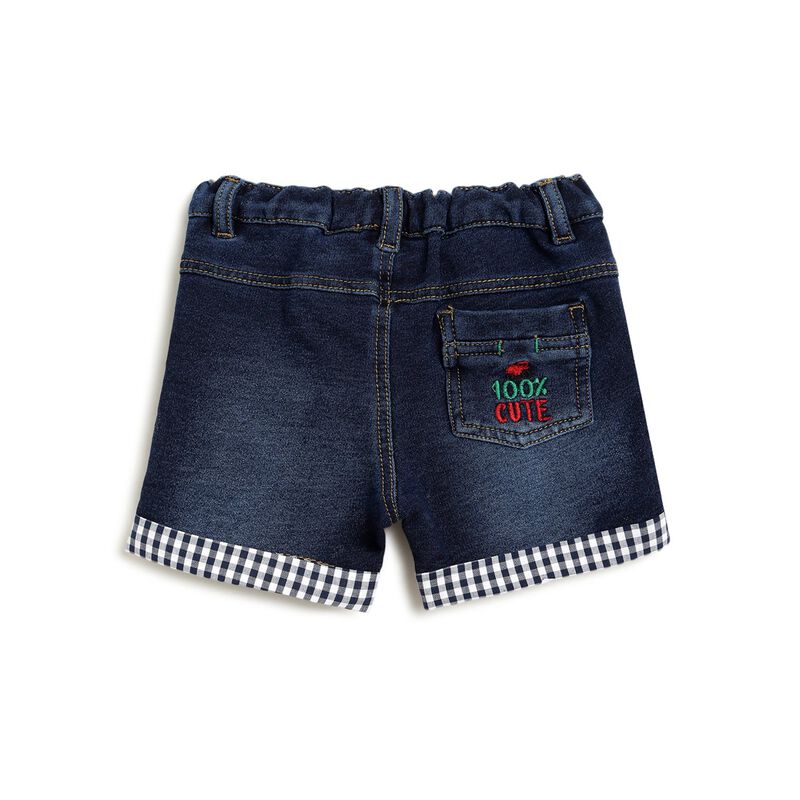 Boys Dark Blue Short Knitted Trousers image number null